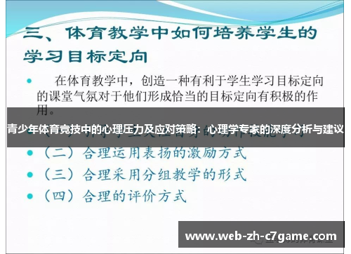 青少年体育竞技中的心理压力及应对策略:心理学专家的深度分析与建议 青少年体育竞技中的心理压力及应对策略:心理学专家的深度分析与建议
